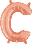 Rose Gold Letter C 14″ Foil Balloon by Betallic from Instaballoons