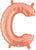 Rose Gold Letter C 14″ Foil Balloon by Betallic from Instaballoons