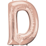 Rose Gold Letter D 34″ Foil Balloon by Anagram from Instaballoons