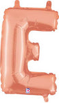 Rose Gold Letter E 14″ Foil Balloon by Betallic from Instaballoons