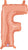 Rose Gold Letter F 14″ Foil Balloon by Betallic from Instaballoons