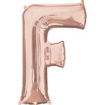Rose Gold Letter F 34″ Foil Balloon by Anagram from Instaballoons