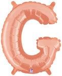 Rose Gold Letter G 14″ Foil Balloon by Betallic from Instaballoons