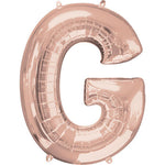 Rose Gold Letter G 34″ Foil Balloon by Anagram from Instaballoons