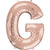 Rose Gold Letter G 34″ Foil Balloon by Anagram from Instaballoons
