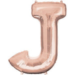 Rose Gold Letter J 34″ Foil Balloon by Anagram from Instaballoons