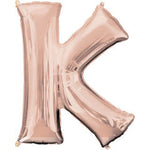 Rose Gold Letter K 34″ Foil Balloon by Anagram from Instaballoons