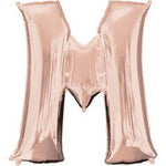 Rose Gold Letter M 34″ Foil Balloon by Anagram from Instaballoons