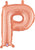 Rose Gold Letter P 14″ Foil Balloon by Betallic from Instaballoons