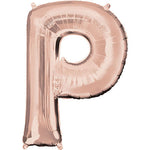 Rose Gold Letter P 34″ Foil Balloon by Anagram from Instaballoons