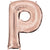 Rose Gold Letter P 34″ Foil Balloon by Anagram from Instaballoons