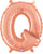 Rose Gold Letter Q 14″ Foil Balloon by Betallic from Instaballoons