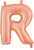 Rose Gold Letter R 14″ Foil Balloon by Betallic from Instaballoons