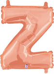 Rose Gold Letter Z 14″ Foil Balloon by Betallic from Instaballoons