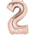 Rose Gold Number 2 34″ Foil Balloon by Anagram from Instaballoons