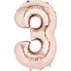 Rose Gold Number 3 34″ Balloon