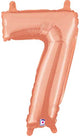 Rose Gold Number 7 Seven 14″ Balloon
