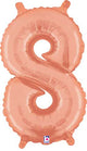 Rose Gold Number 8 Eight 14″ Balloon