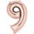 Rose Gold Number 9 34″ Foil Balloon by Anagram from Instaballoons