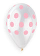 Rose Polka Dot Crystal Clear 12″ Latex Balloons (50 count)