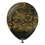 Safari Snake Print Black Gold 12″ Latex Balloons by Kalisan from Instaballoons