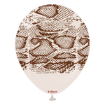 Safari Snake Print White Sand Brown 12″ Latex Balloons by Kalisan from Instaballoons