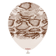Safari Snake Print White Sand Brown 12″ Latex Balloons (25 count)