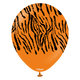 Safari Tiger Print Orange 12″ Latex Balloons (25 count)