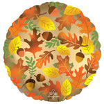 Satin Fall Leaves 18″ Foil Balloon by Anagram from Instaballoons