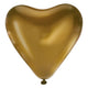 Satin Gold Heart 12″ Latex Balloons (6 count)