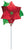 Satin Infused Poinsettia (requires heat-sealing) 14″ Foil Balloon by Anagram from Instaballoons