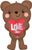 Satin Love You Bear 30″ Foil Balloon by Anagram from Instaballoons