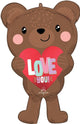 Satin Love You Bear 30″ Balloon