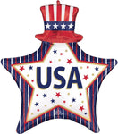 Satin USA Stars and Stripes 30″ Foil Balloon by Anagram from Instaballoons