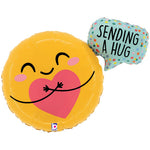 Sending a Hug Smiley 31″ Foil Balloon by Betallic from Instaballoons