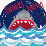 Shark Surf Beverage Napkins 5″ by Unique from Instaballoons