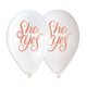 She Said Yes Printed 13″ Latex Balloons (50 count)