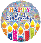 Shimmer Birthday Candles 32″ Foil Balloon by Anagram from Instaballoons