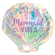 Shimmering Mermaids Shell Shaped Iridescent Plates 7″ (8 count)