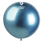 Shiny Blue 31″ Latex Balloon by Gemar from Instaballoons