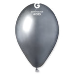 Shiny Silver 13″ Latex Balloons by Gemar from Instaballoons