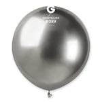 Shiny Silver 19″ Latex Balloons by Gemar from Instaballoons