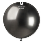 Shiny Space Grey 31″ Latex Balloon by Gemar from Instaballoons