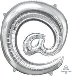 Silver @ Sign Symbol 34″ Foil Balloon by Anagram from Instaballoons