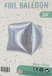 Silver Cube 24″ Foil Balloon by Imported from Instaballoons