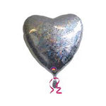 Silver Dazzler Heart 18″ Foil Balloon by Anagram from Instaballoons