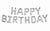 Silver Happy Birthday Kit 16″ Foil Balloon by Imported from Instaballoons