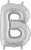 Silver Letter B 14″ Foil Balloon by Betallic from Instaballoons