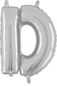 Silver Letter D 14″ Balloon