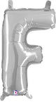 Silver Letter F 14″ Balloon
